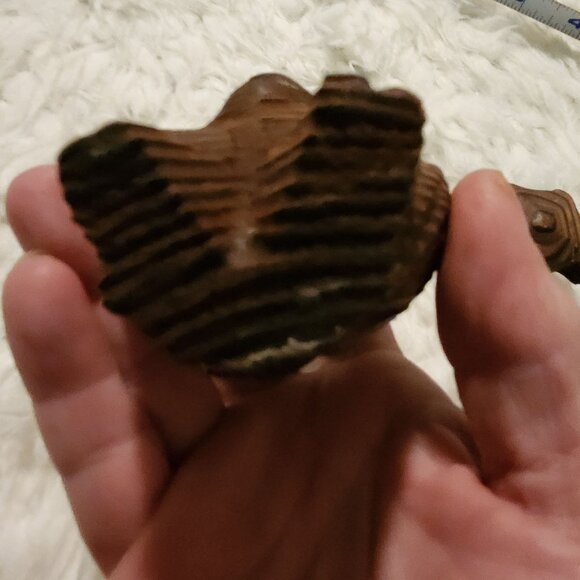 Hand Carved Cryptomeria Japan Wony Owl & Dog Figurine Set - Picture 7 of 11